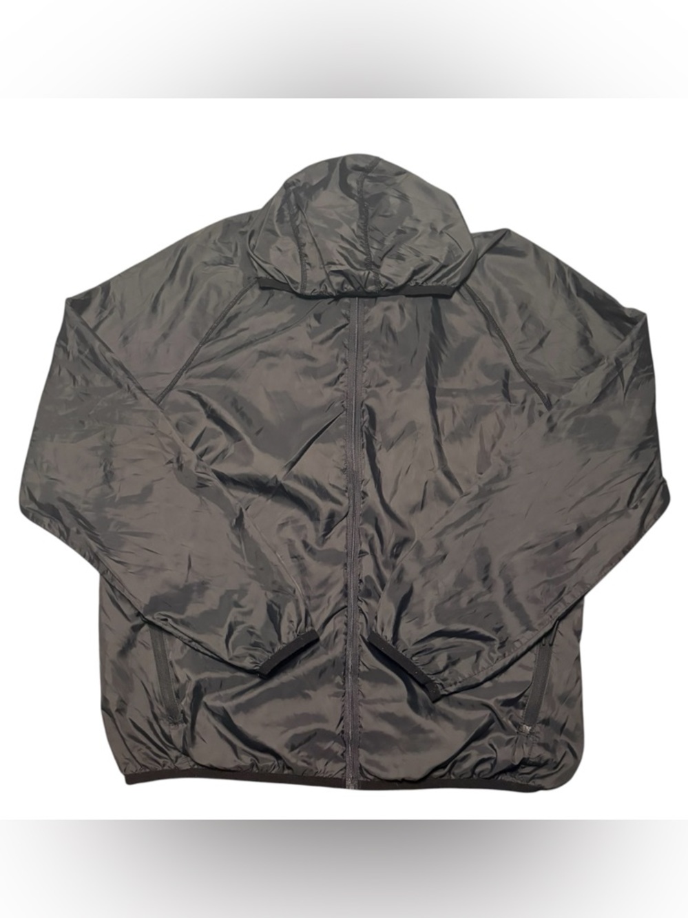 Fabletics Men's Small Black Lightweight Windbreaker Jacket with Hood